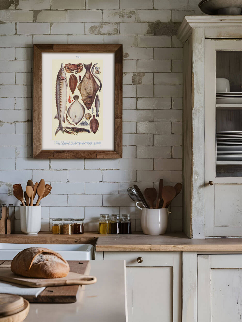 Vintage Fischillustration – Kunstdruck aus Mrs. Beeton's Haushaltsbuch